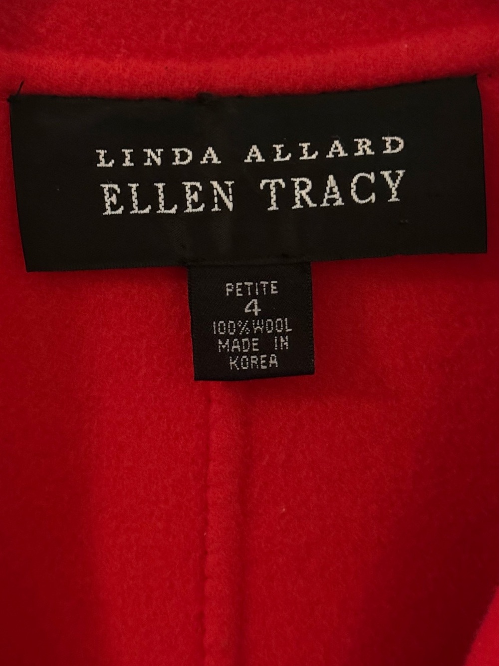 Vintage Linda Allard Ellen Tracy red wool jacket in Petite Size 4 - Picture 3 of 4